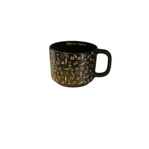 Rockstar Teacher Black Mug with yellow Icons